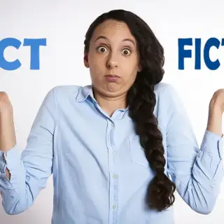 Fact Or Fiction: woman with long brown hair is totally confused.