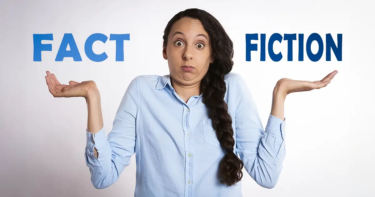 Fact Or Fiction: woman with long brown hair is totally confused.