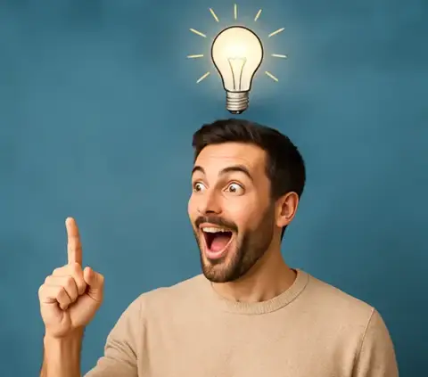 A very smart man has a very smart idea.